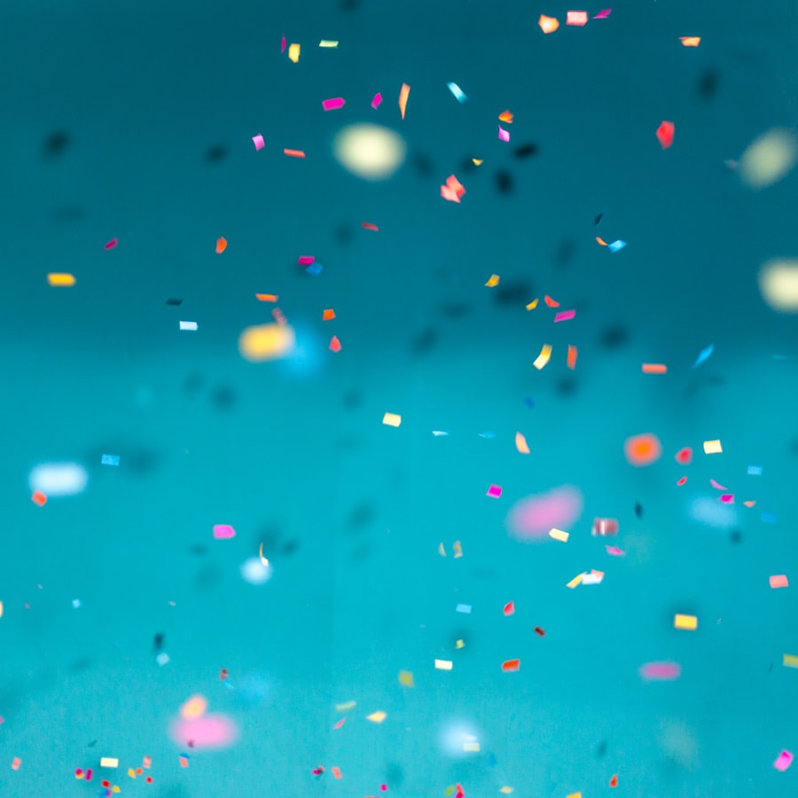 Colorful confetti celebration background